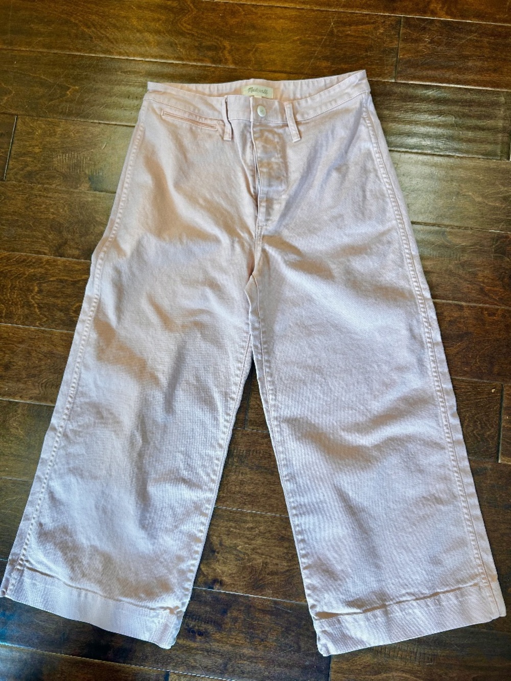 Madewell Emmett Cropped Wide-Leg Pants in Light Salmon